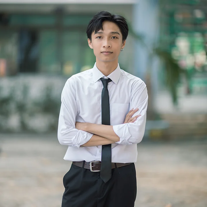 Thuê phụ kiện cà vạt đen kỷ yếu GP Studio99